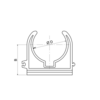 Príchytka rúr PPR 32 PN20