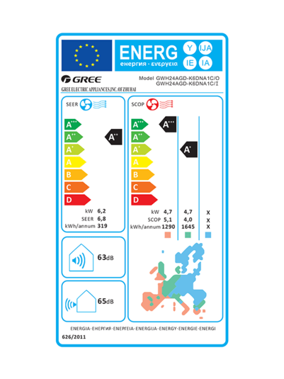 Klimatizácia GREE PULAR (6,2 kW), biela - kompletný set (GWH24AGD-K6DNA1C)